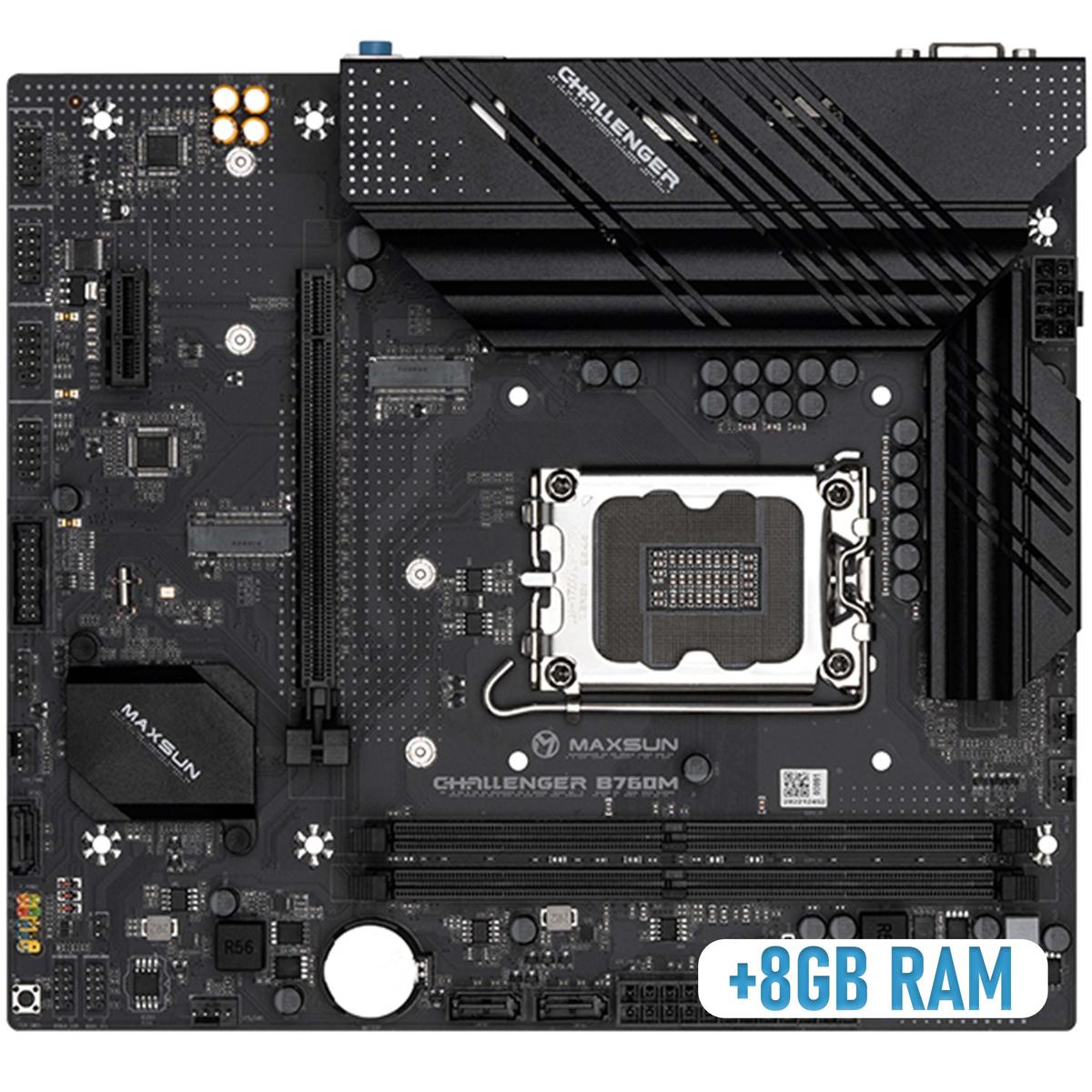 Motherboard Micro-Atx B760M DDR4 Core i3 CPU 12-13 Gen 8GB RAM Gaming Pcie - PC