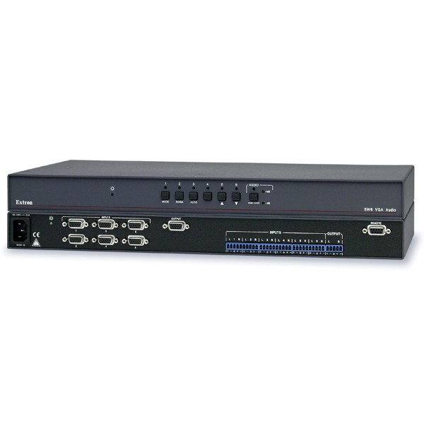 EXTRON SW6 6 X VGA AUDIO VIDEO SWITCH SPLITTER 6 PORTE DA RACK 1U