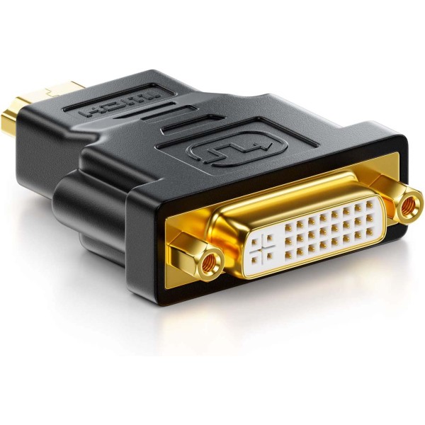 ADATTATORE DVI FEMMINA A HDMI MASCHIO FULL HD 1080P CONVERTITORE CONNETTORE PC