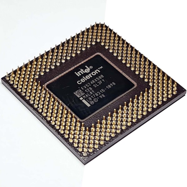 INTEL CELERON 500MHZ PC CPU PGA370 SL3FY 128Kb CACHE PROCESSORE VINTAGE RARO