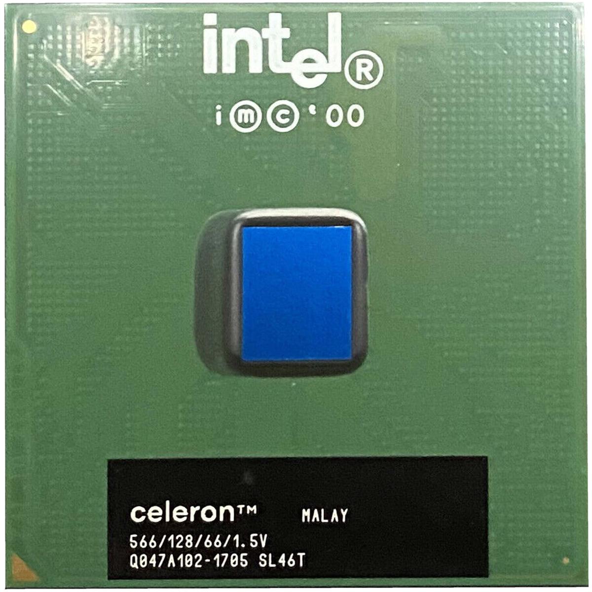 Intel Celeron 566 MHZ PC CPU PGA370 SL46T 128Kb Cache Processor Rare Vintage