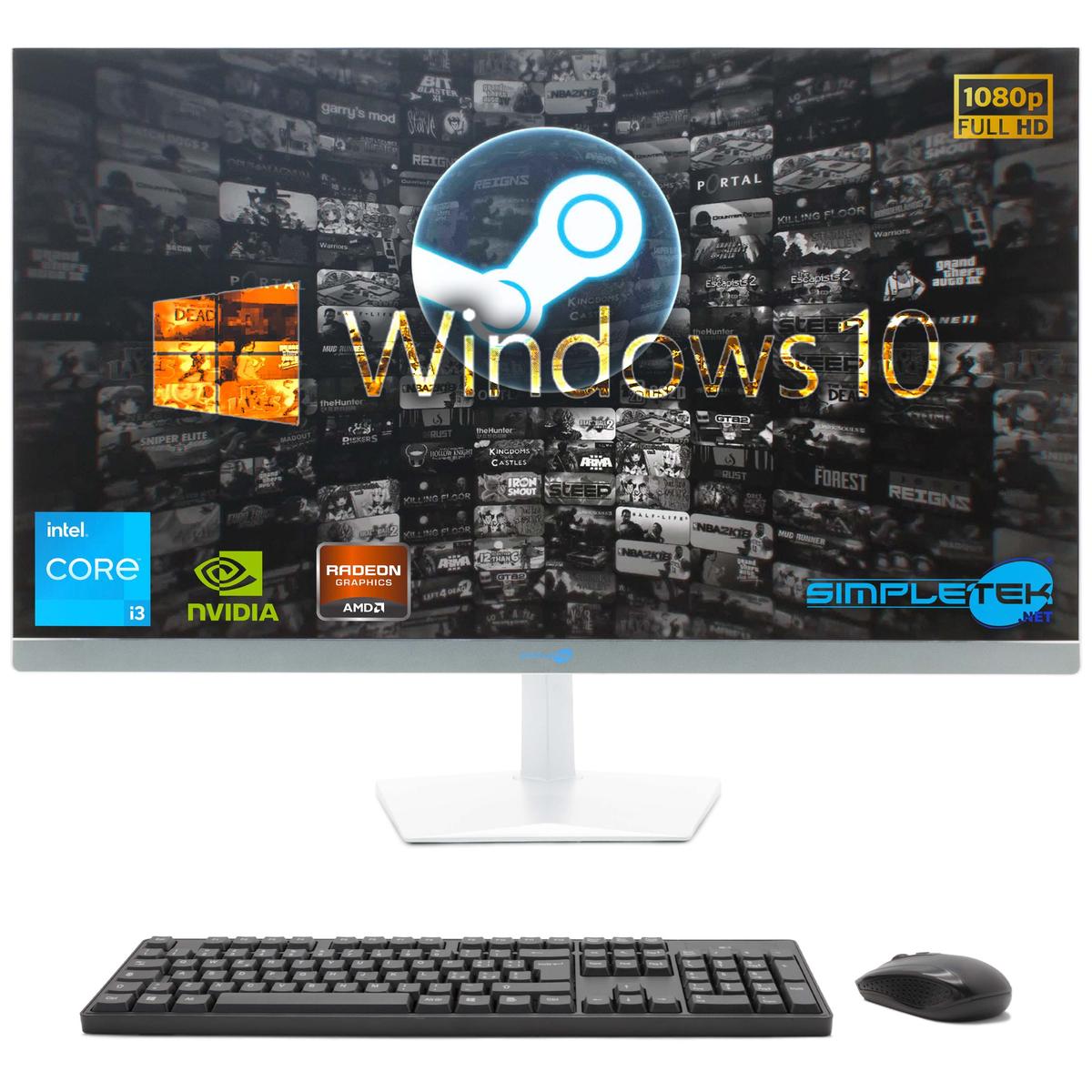 Aio All IN One i3 27 " Windows 10 8GB 120GB Gpu GT710 1GB PC Fixed Graphics Game