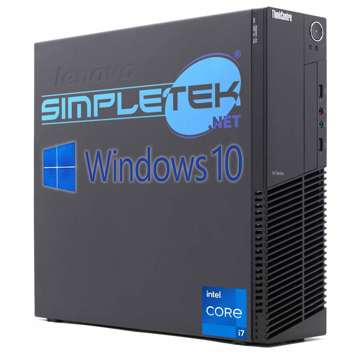 Lenovo M92 i7 Windows 10 Pro 8GB 240GB Desktop Computer RS232 Serial Com ( - Picture 1 of 4