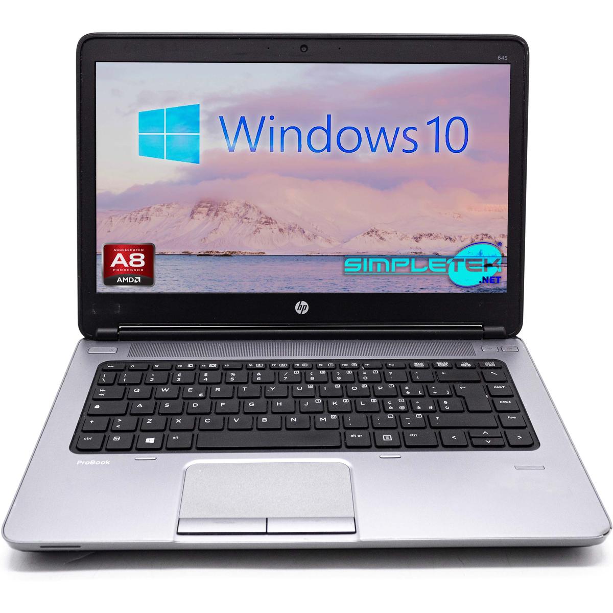 Hp 645 G1 Amd A8 Windows 10 8gb 240gb Pc Portatile Notebook Lapto Ricondizionato - Foto 2 di 10
