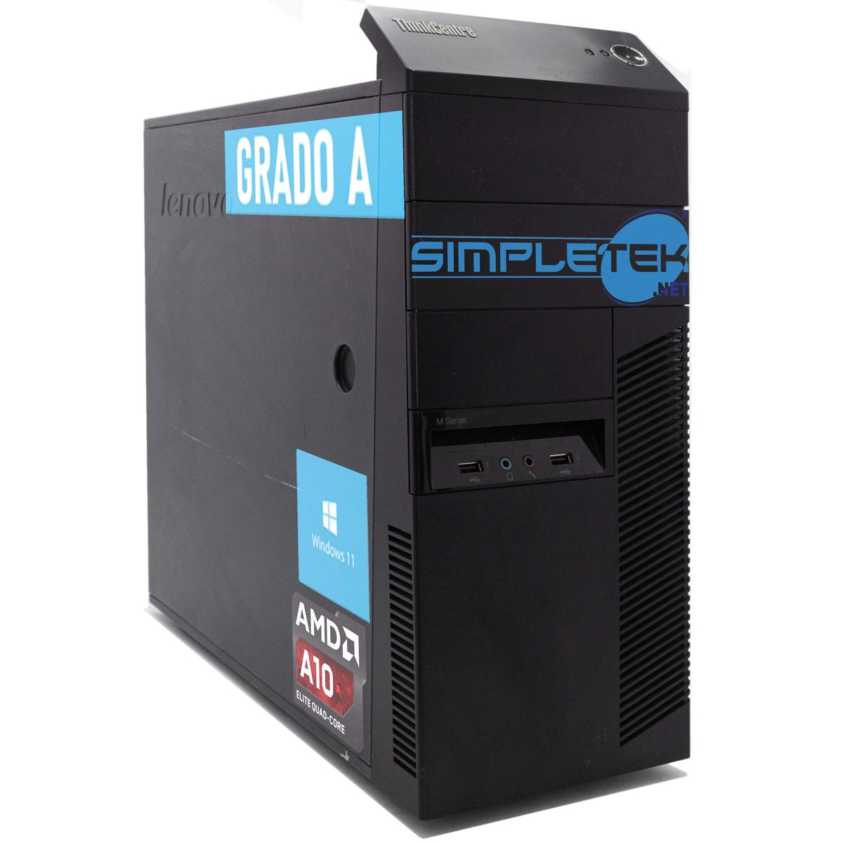 LENOVO M78 AMD A10 3.70GHZ RS232 16GB 480GB WINDOWS 11 PC DESKTOP FISSO TOWER - Imagen 1 de 5