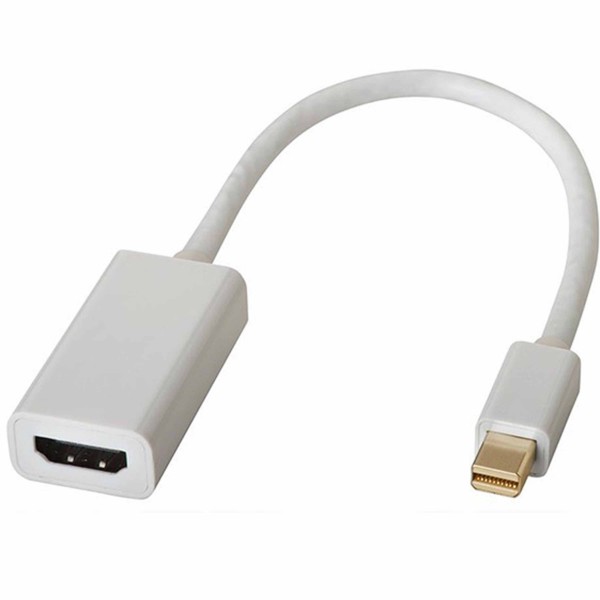 CAVO ADATTATORE MINI DISPLAYPORT TO HDMI FEMMINA DISPLAY PORT 1080P BIANCO