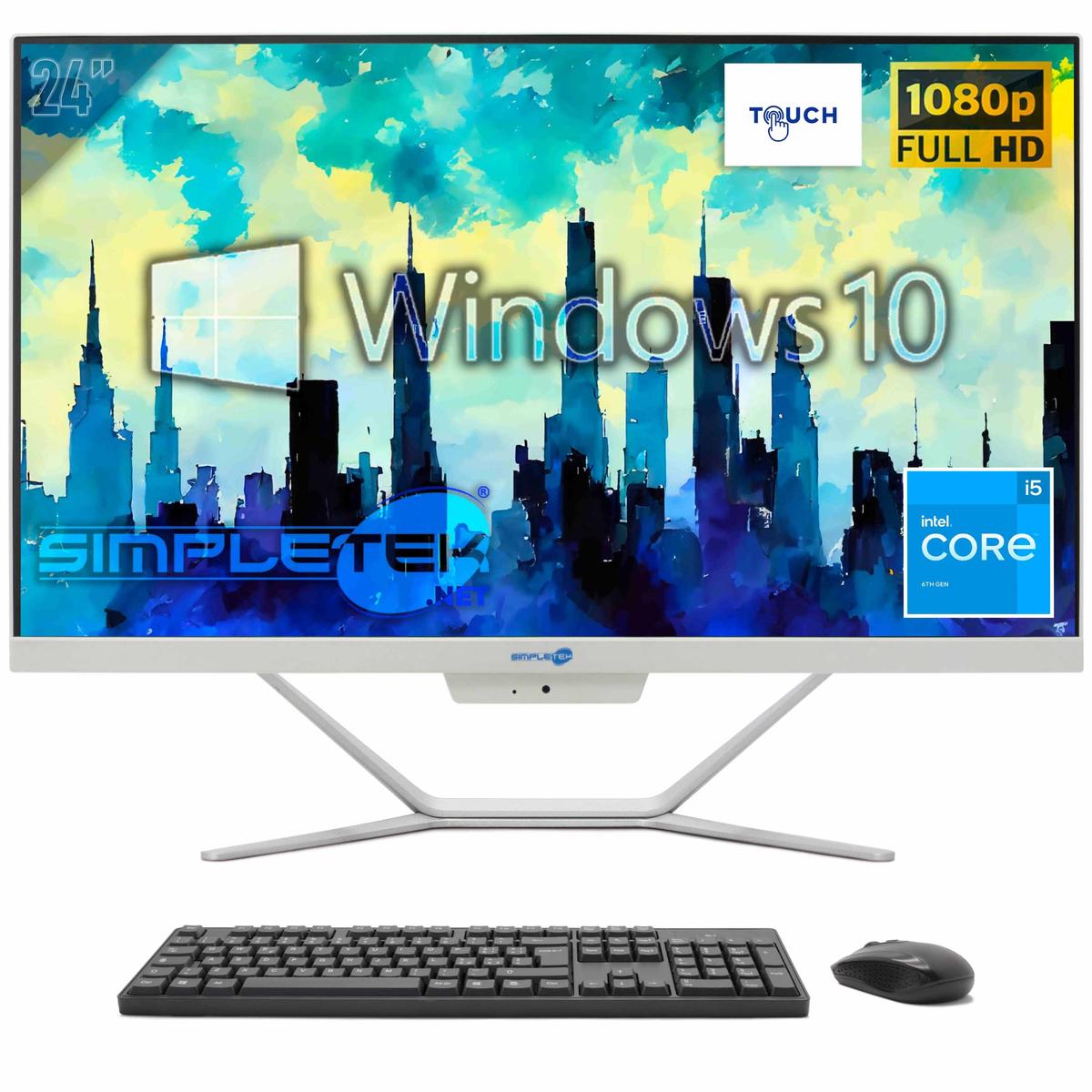 Aio All IN One i5 24 " Full HD Windows 10 8GB 240GB PC Computer Touchscreen