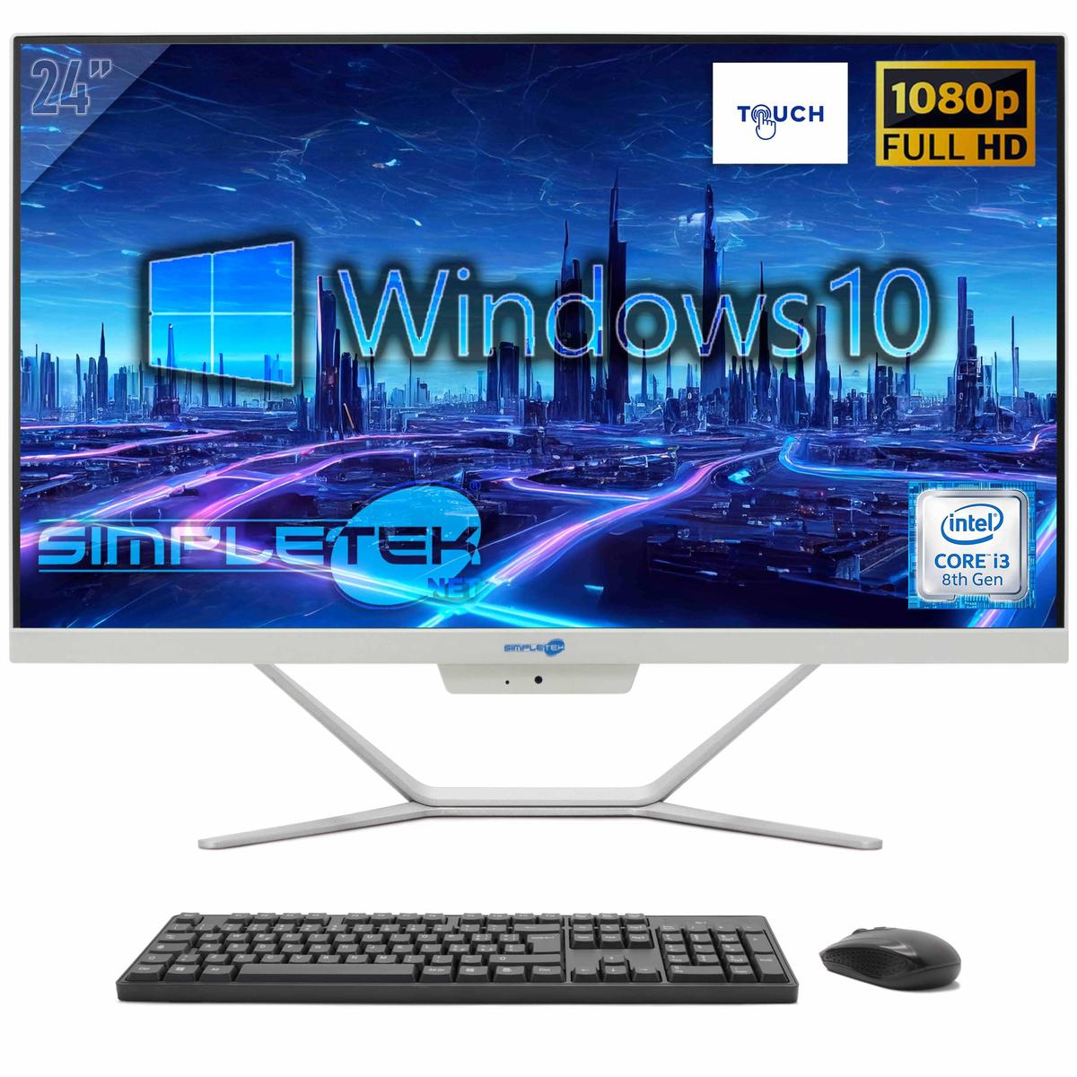 Aio Tout en Un Écran Tactile i3 8 Gen. 24 " Windows 10 Pro 16GB 480GB Full HD