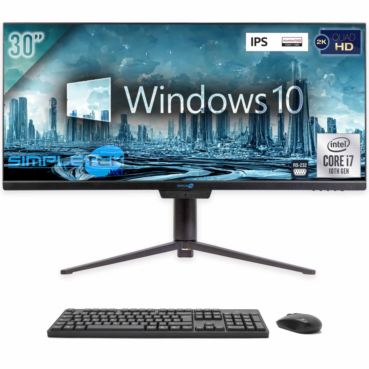 Aio All IN One i7 21:9 Ultraweitwinkel 30 " 2K IPS Windows 10 8GB 120GB PC WLAN - Bild 1 von 12