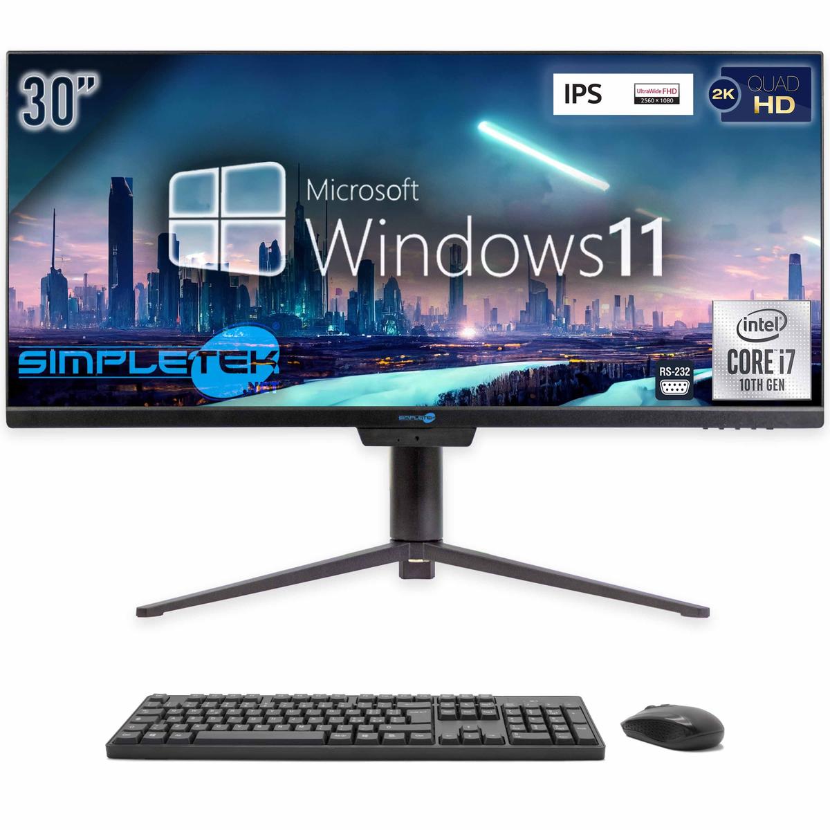 Aio All IN One i7 21:9 Ultrawide 30 " 2K IPS Windows 11 8GB 120GB PC Wifi 6 PC