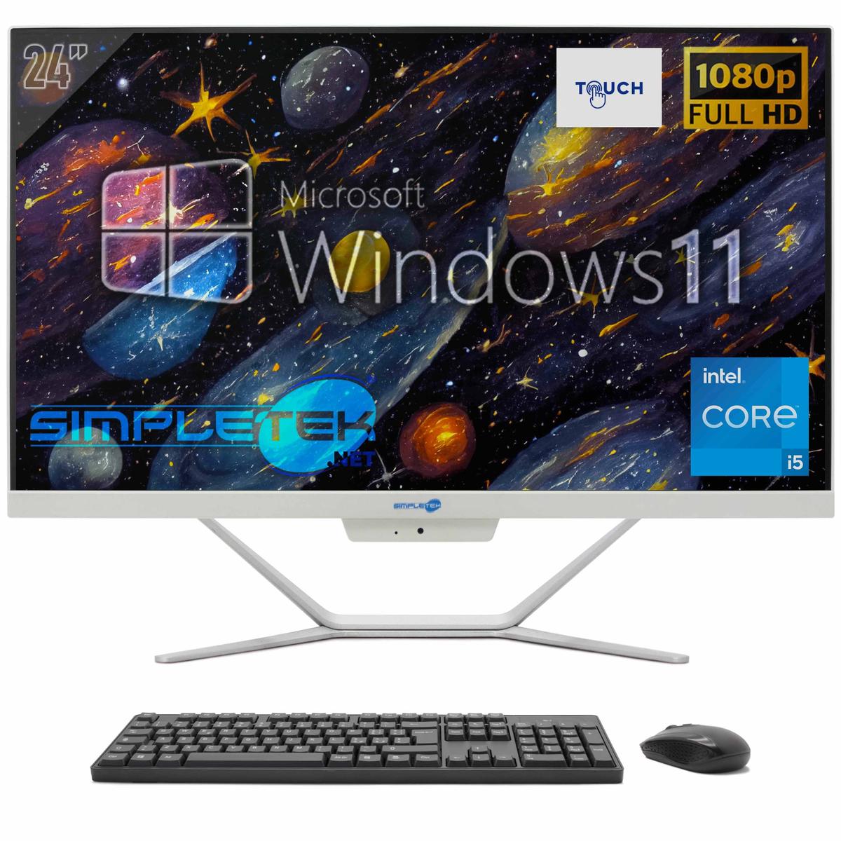 Aio Tout en Un Écran Tactile i5 24 " Full HD Windows 11 8GB 240GB PC Ecran