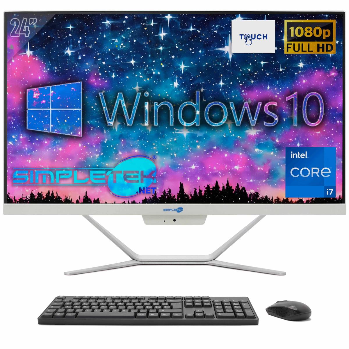 Aio All IN One Touch Screen i7 24 " Full HD Windows 10 16GB 4TB PC Touchscreens