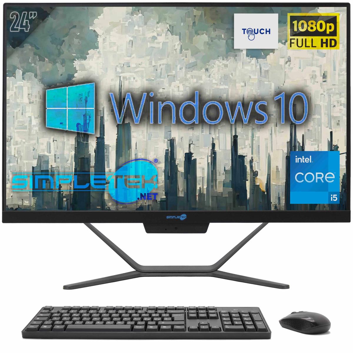 Aio All IN One Touch Screen i5 24 " Full HD Windows 10 16GB 2TB PC Touchscreens
