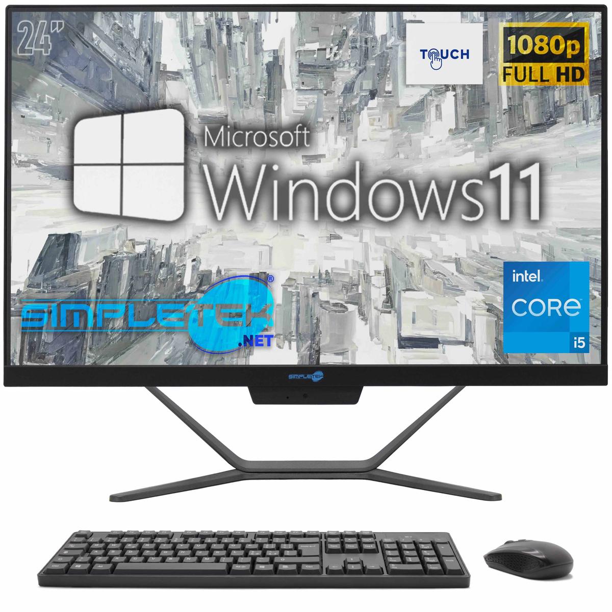 Aio Tout en Un Écran Tactile i5 24 " Full HD Windows 11 8GB 240GB PC Résistif - Bild 1 von 9