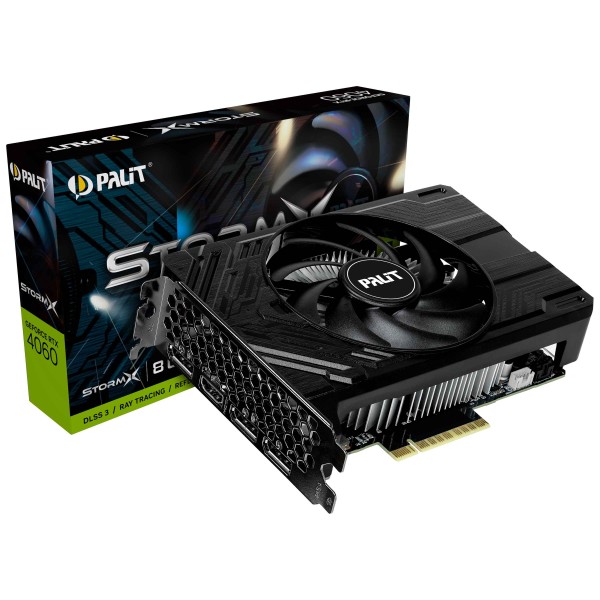 PALIT GEFORCE RTX 4060 STORMX 8GB GDDR6 SCHEDA VIDEO GAMING EDITING RENDERING