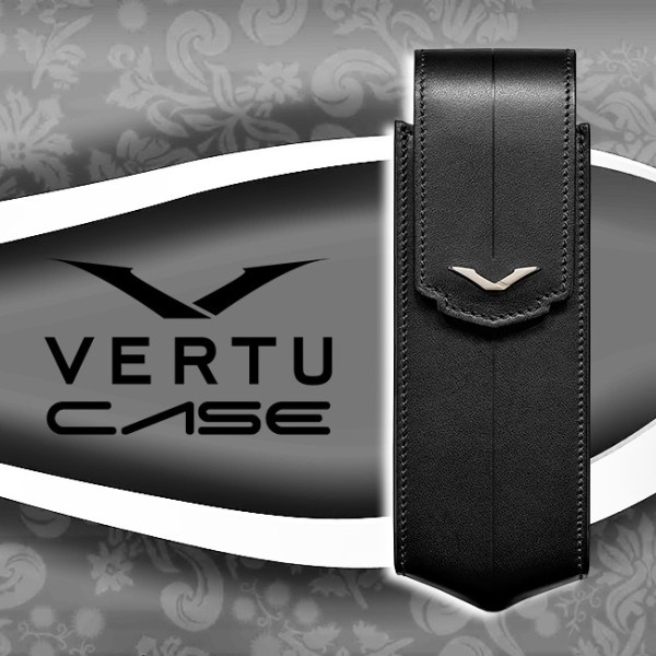 VERTICAL CASE BLACK LEATHER VERTU SIGNATURE S CUSTODIA COVER ORIGINAL ACCESSORIES