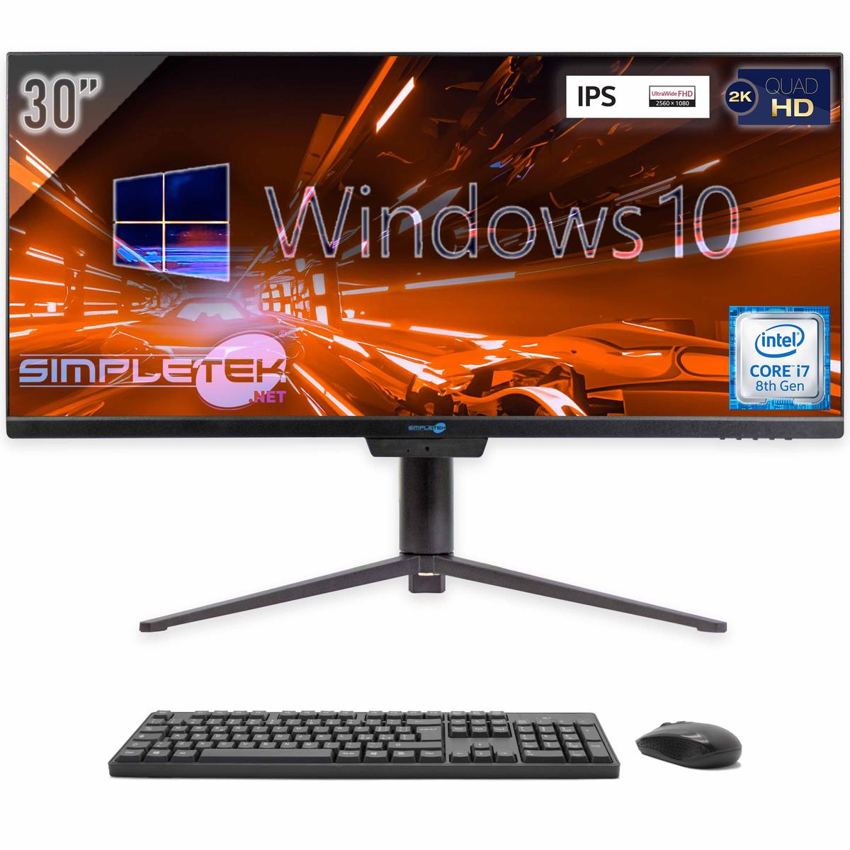 Aio All IN One i7 21:9 Ultrawide 30 " Windows 10 64GB 4TB 2K IPS Wifi 6 PC BT (