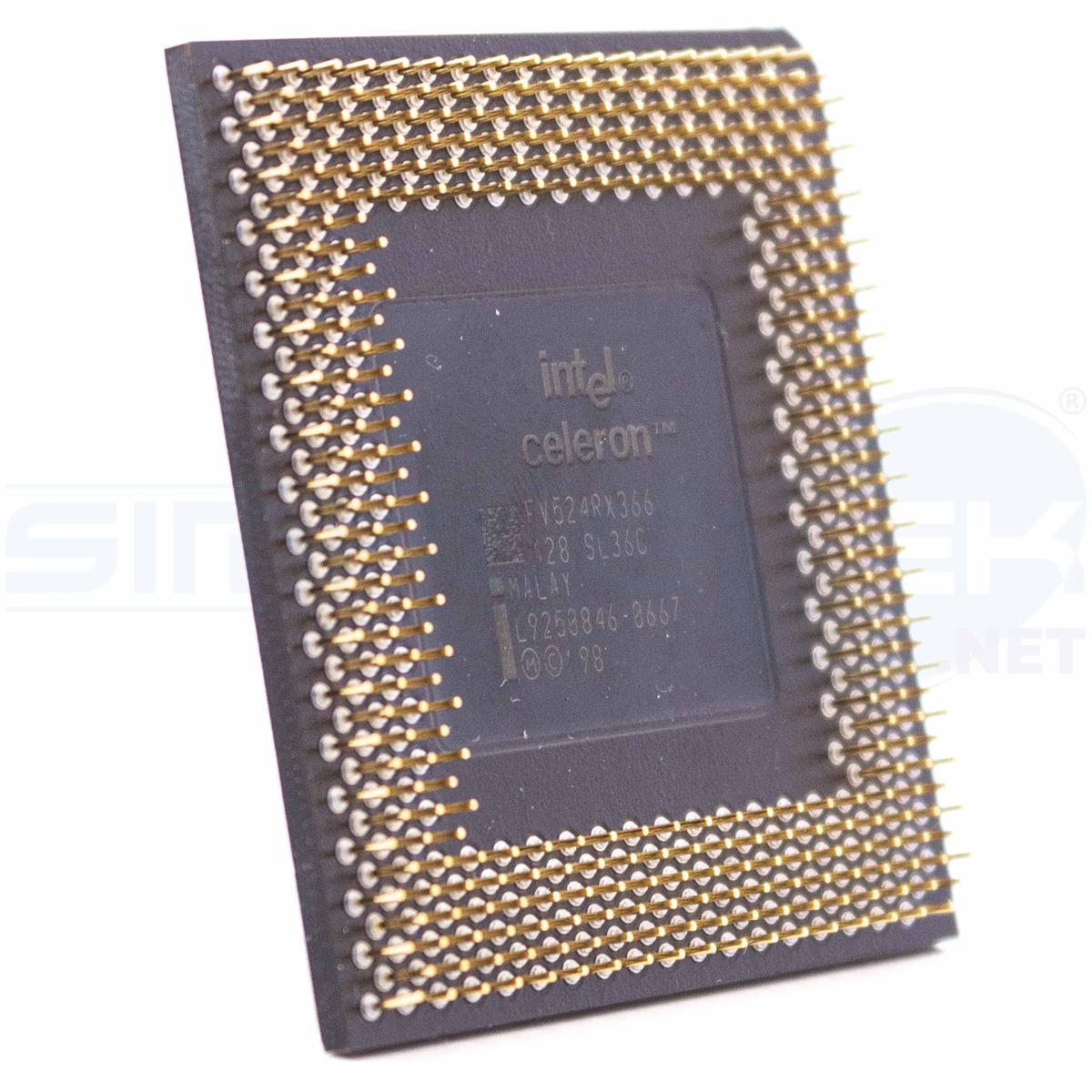 Intel Celeron 366MHZ Pc Cpu Pga370 Sl36C 128Kb Cache Vintage Rare Processor - Picture 2 of 3