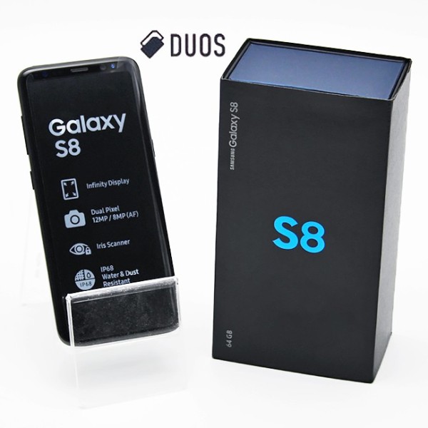 SMARTPHONE SAMSUNG GALAXY S8 DUOS 64GB 5,8" OCTACORE MIDNIGHT BLACK DUAL SIM