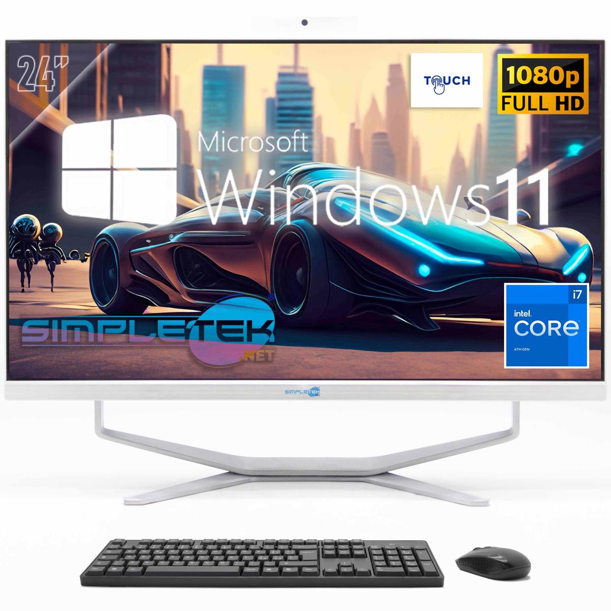 All IN One Aio 24 " Touchscreen Win11 Core I7 6° Gen.4gb 120gb Starr Webcam 2k_ - Bild 1 von 9