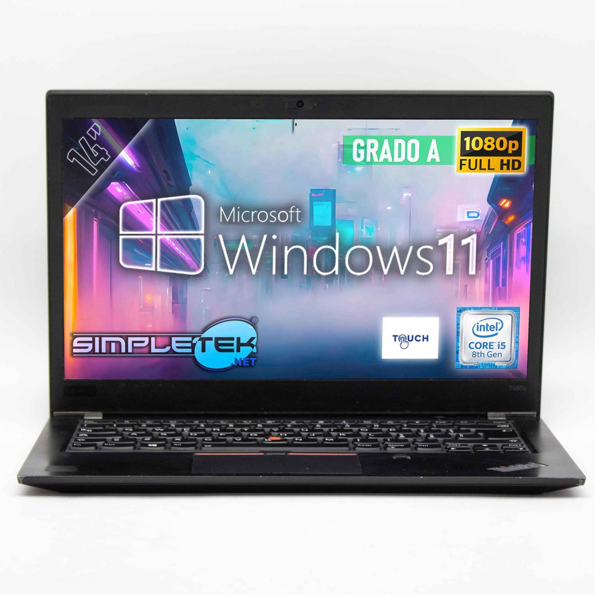 Lenovo T480s i5 Ordinateur Portable Écran Tactile WIN11 14 " FHD 12GB 240GB PC