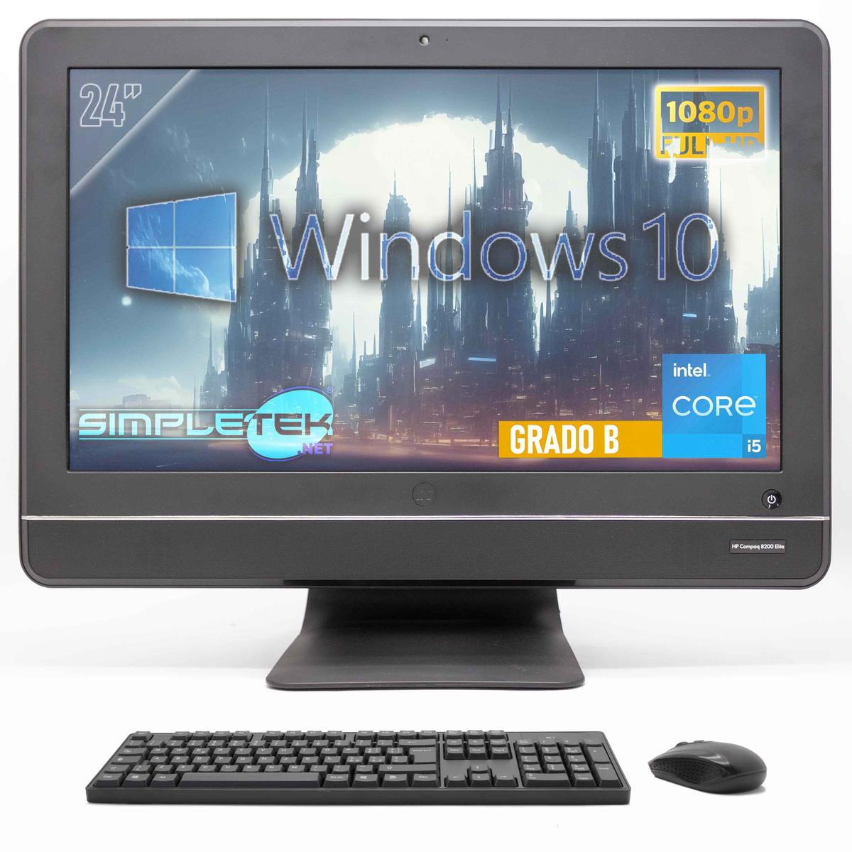 HP 8200 Aio Tout en Un i5 23 " FHD Windows 10 8GB 120GB Fixe Bureau Dvd-Rw