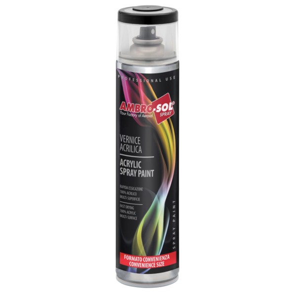 BOMBOLETTA VERNICE SPRAY BRILLANTE GRIGIO ALLUMINIO INTERNI ESTERNI UNIVERSALE