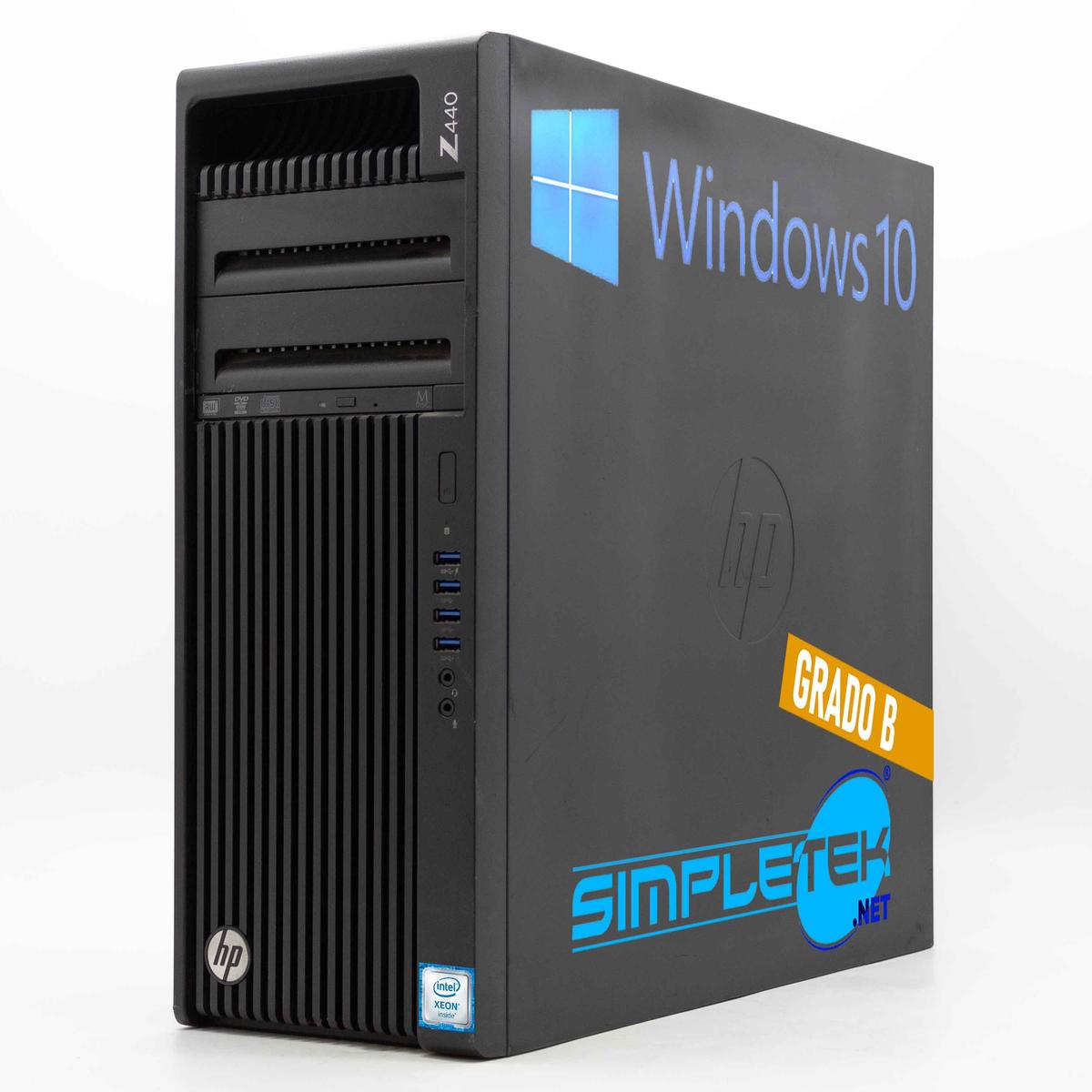HP Z440 Xeon 6C/12T Workstation 32GB 480GB Gpu GTX1650 4GB Gaming Editing