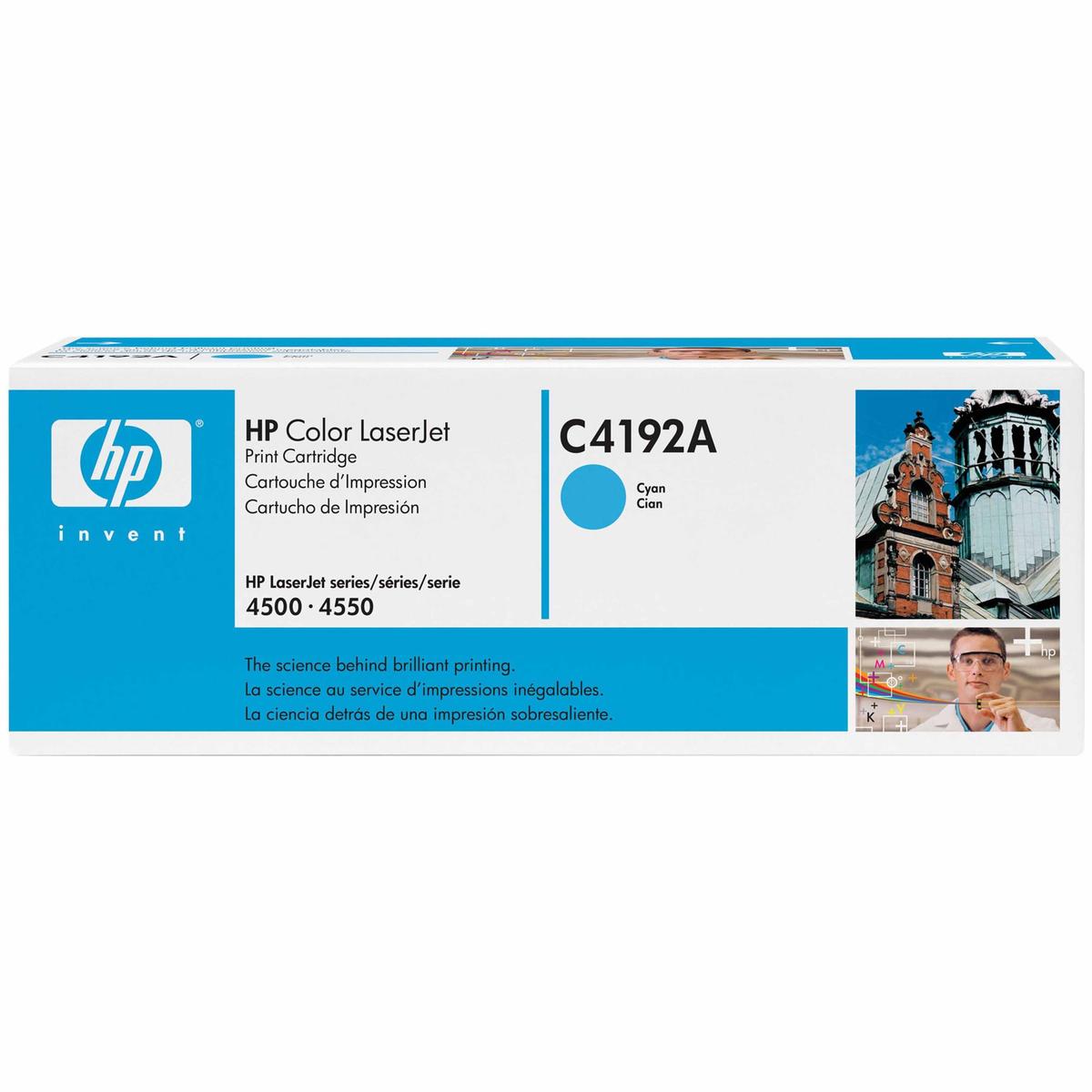 HP C4192A Original Toner Cartridge Cyan Blue LaserJet 4550 4550DN 4550N - Picture 1 of 1