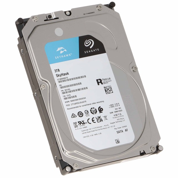 SEAGATE SKYHAWK 3TB HDD HARD DISK 3,5” SATA 256MB CACHE PER DVR VIDEOCAMERE PC