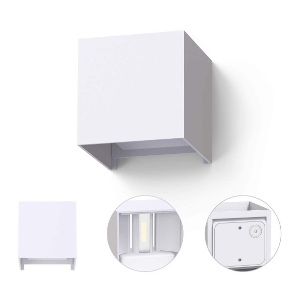 APPLIQUE ALLUMINIO LUCE LAMPADA DA PARETE ESTERNA MURO CASA IMPERMEABILE GU10