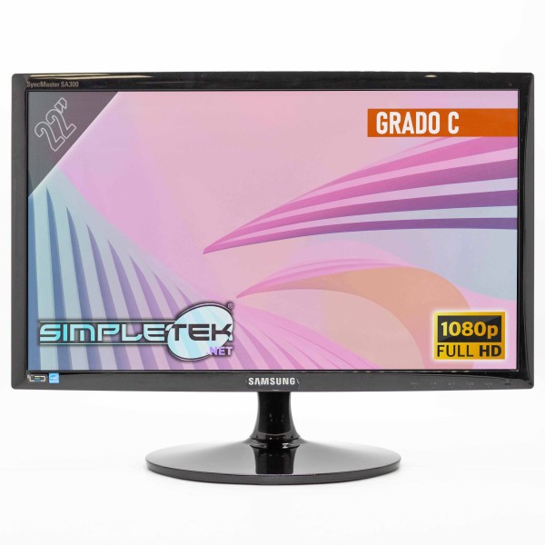 SAMSUNG SA300 MONITOR 22” SCHERMO LCD MONITOR PC COMPUTER VGA UFFICIO