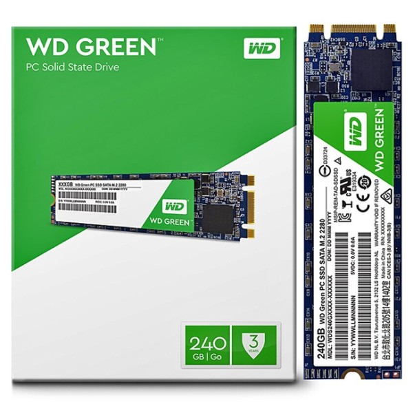 SSD 240GB WESTERN DIGITAL WD GREEN WDS240G2G0B M.2 2,5" SERIAL ATA 3 NOTEBOOK