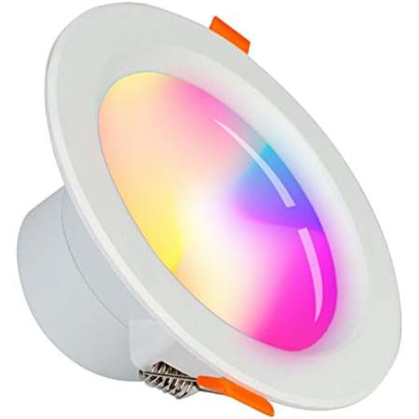 FARETTO LED DA INCASSO SMART 9W RGB MURO SOFFITTO DIMMERABILE ALEXA GOOGLE APP