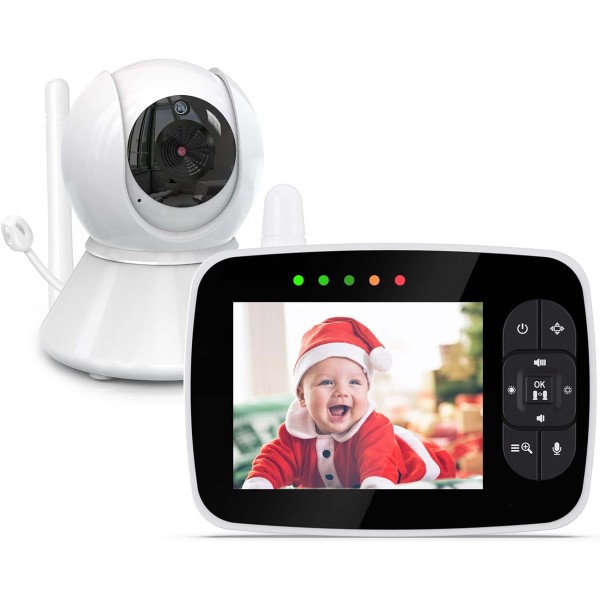 BABY MONITOR SCHERMO 4,3" HD LCD VIDEOCAMERA VIDEOSORVEGLIANZA NOTTURNA AUDIO