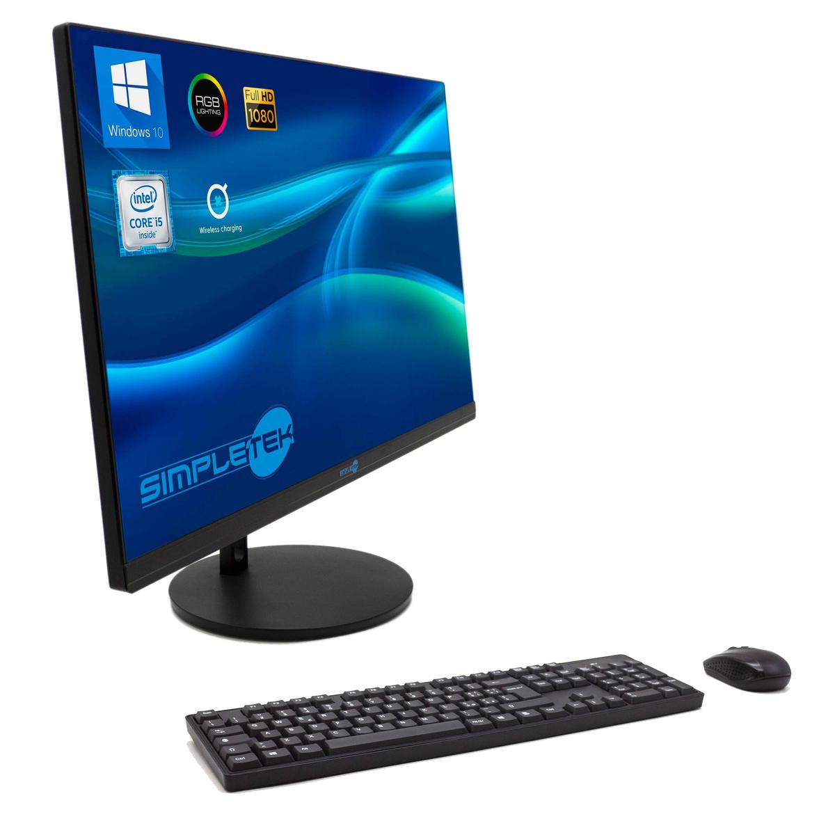Ordinateur Personnel Aio i5 24 " FHD Windows 10 Pro 16GB 240GB RGB Recharge Sans