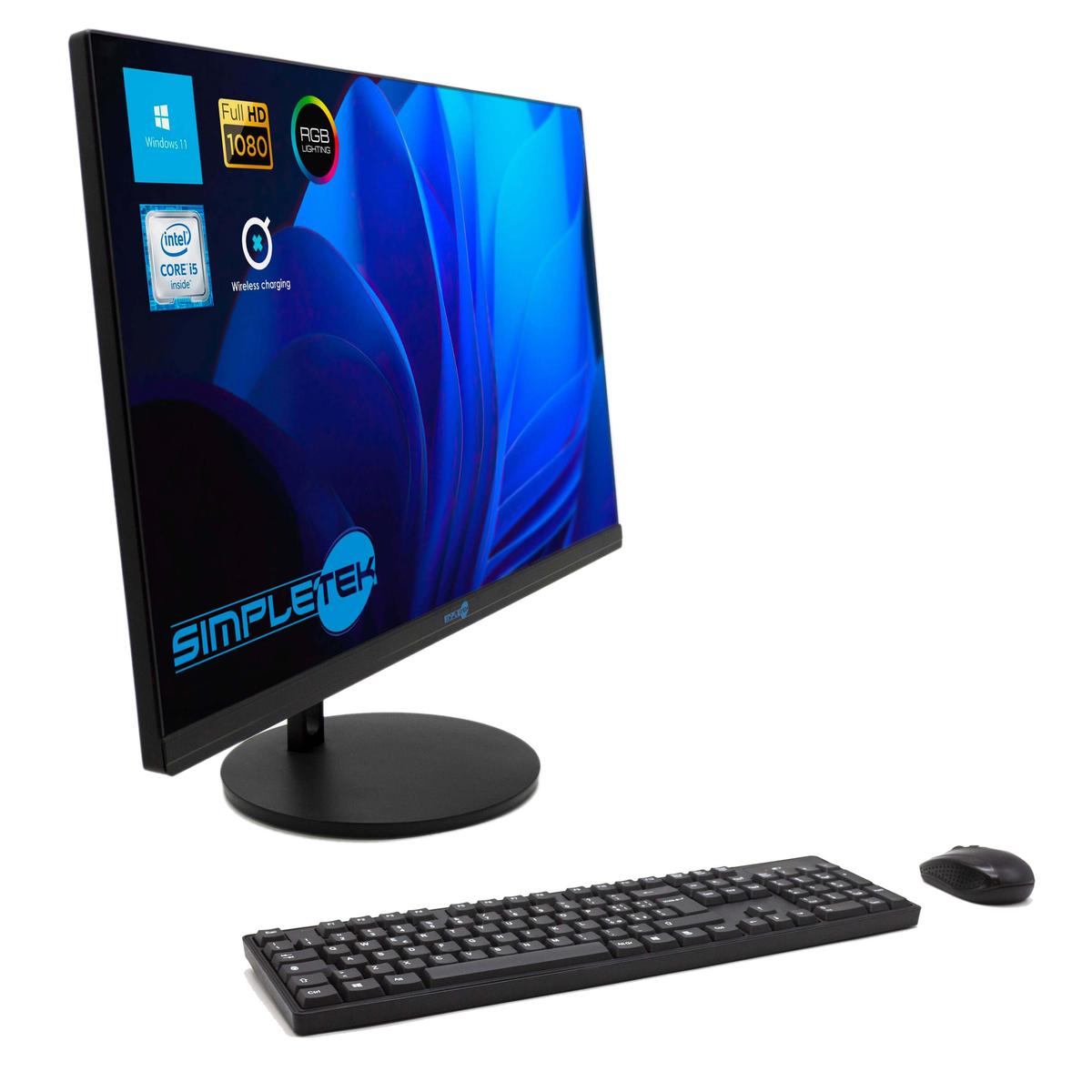 Ordinateur Personnel Aio i5 24 " FHD Windows 11 Pro 16GB 240GB RGB Recharge Sans