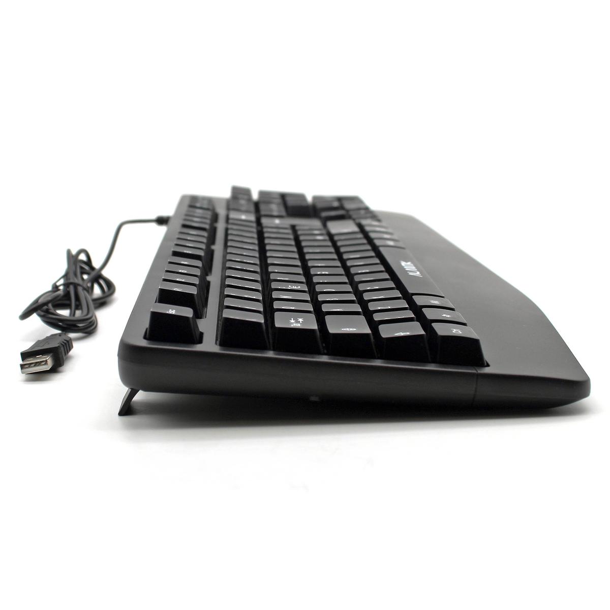 Keyboard Wired USB With Cable Desk With Palmrest Office Budget - Picture 3 of 4