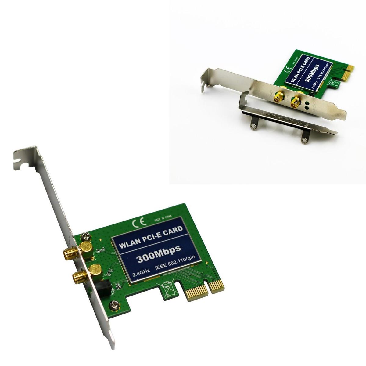 SCHEDA PCI PCI-E X1 WIFI WIRELESS RETE CONNESSIONE COMPUTER FISSO LOW PROFILE - Foto 2 di 4