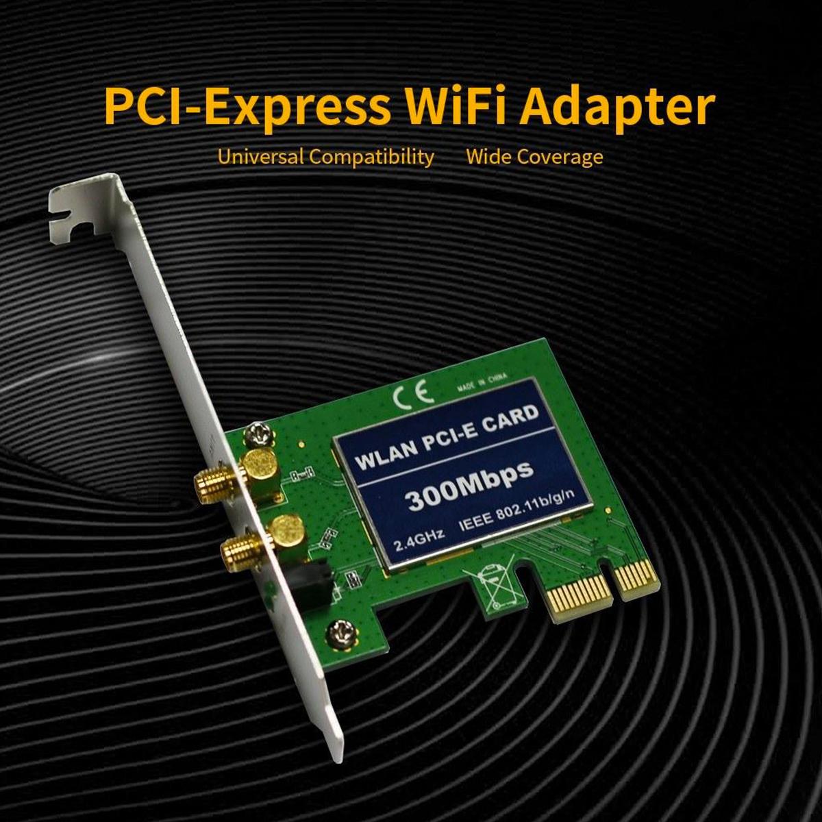 SCHEDA PCI PCI-E X1 WIFI WIRELESS RETE CONNESSIONE COMPUTER FISSO LOW PROFILE - Foto 4 di 4