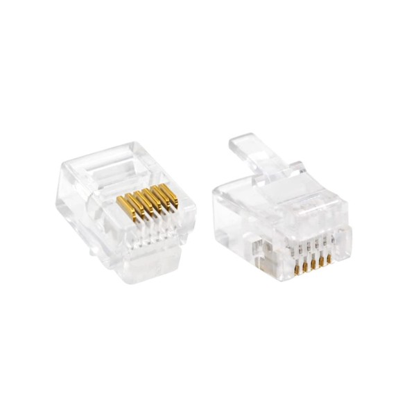 PLUG DI RICAMBIO CAVO ADATTATORE RJ-12 RJ12 SPINA 6 PIN POLI