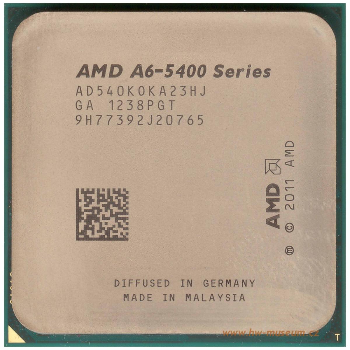 AMD A6-5400K CPU Processor Socket FM2 65W 3,60GHZ Max 3,80GHZ 2C/