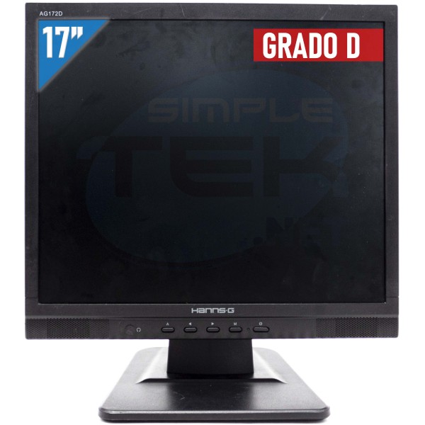 HANNS.G AG172DP SCHERMO MONITOR LCD DISPLAY 17" 4:3 5:4 QUADRATO CASSA VGA VESA