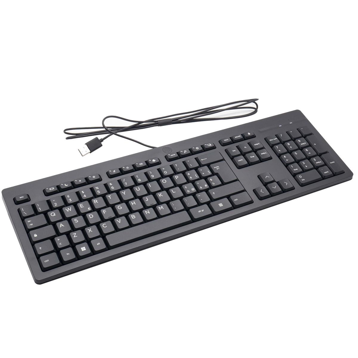 HP 125 266C9AA Keyboard USB Wired Layout Italian It Plug and Play Computer - Picture 3 of 4