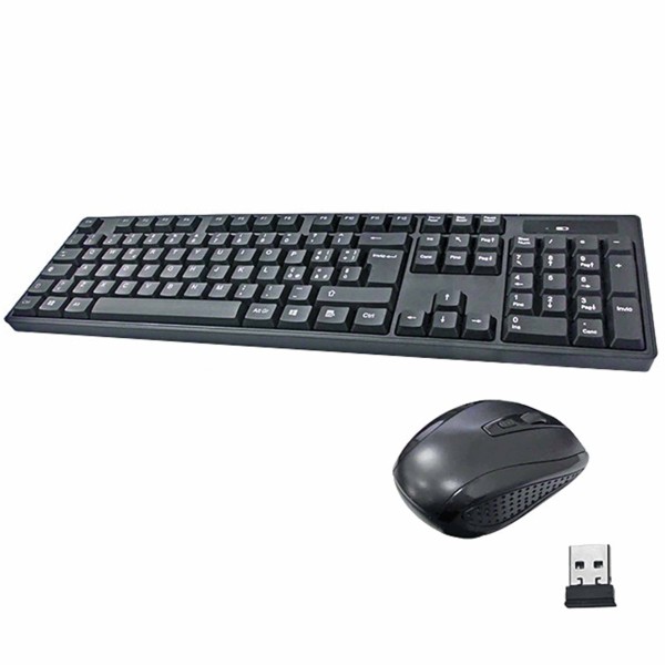 KIT COMPLETO MOUSE + TASTIERA WIFI WIRELESS LAYOUT ITA 2,4GHZ COMBO ERGONOMICO