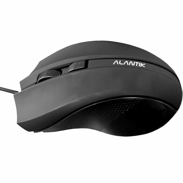 MOUSE OTTICO CON FILO USB 1600 DPI NERO ERGONOMICO ATLANTIK MOST3N