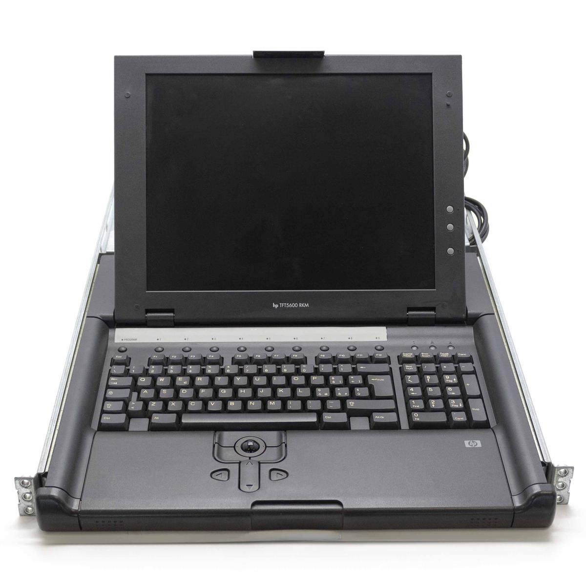 HP COMPAQ TFT5600 15" RKM Console Rack KVM Rackmount Clavier Avec Souris PS2 ITA