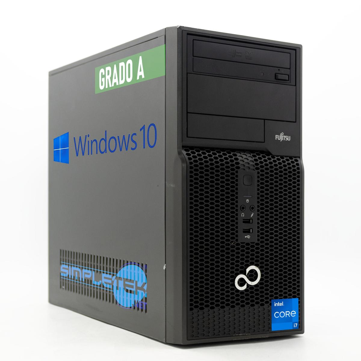 FUJITSU Esprimo P400 Core i7 Windows 10 Pro 16GB 2TB 2GB Gpu GT710 DVI VGA Video - Picture 1 of 4