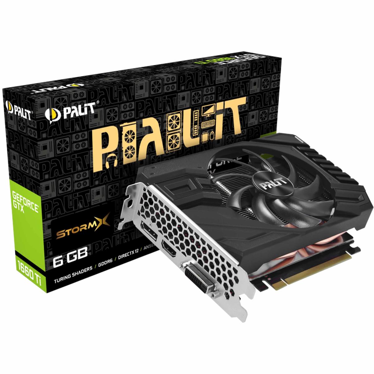 Palit Nimi GTX 1660 Ti 6GB GDDR6 Video Card Gaming Single Fan Capture & Editing - Picture 9 of 9