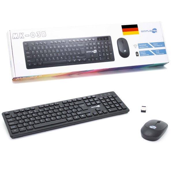 KIT MOUSE E TASTIERA WIRELESS TEDESCO DE QWERTZ BIANCA KIT SET M&K TEDESCA